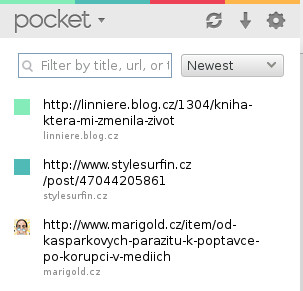 screenshot Pocket plugin Firefox